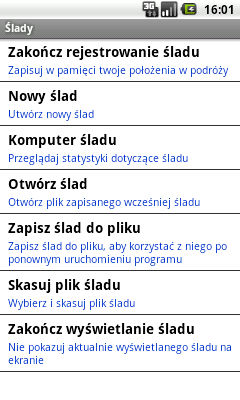 menu slady