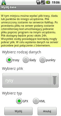 wyslij dane